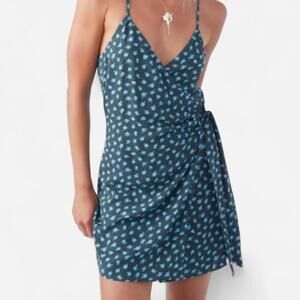 O’Neill Tie Front Tank Dress Women’s M Blue Floral